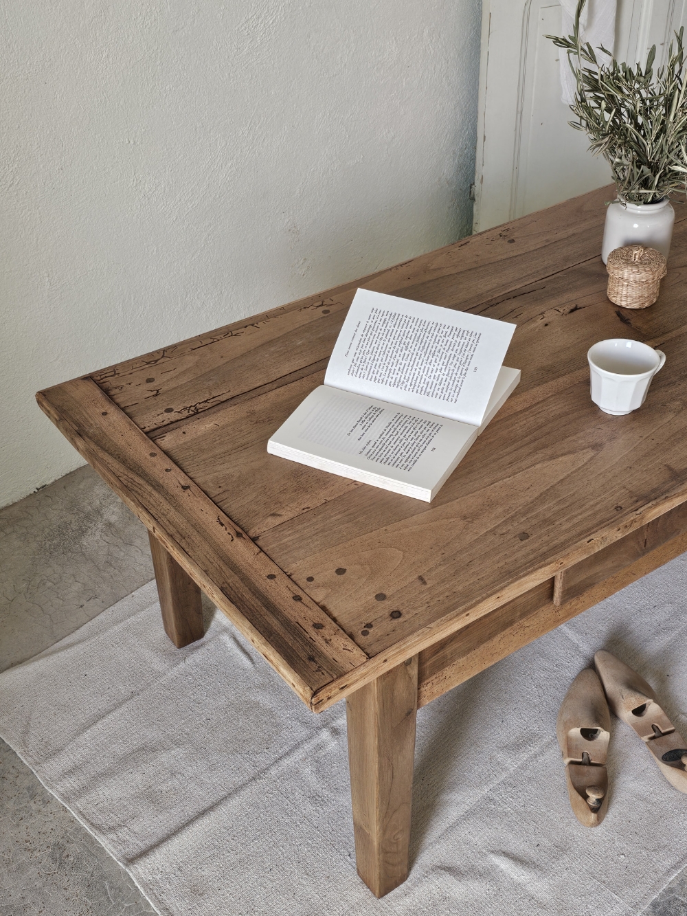 Ancienne table de ferme basse 3 tiroirs20260425_113536