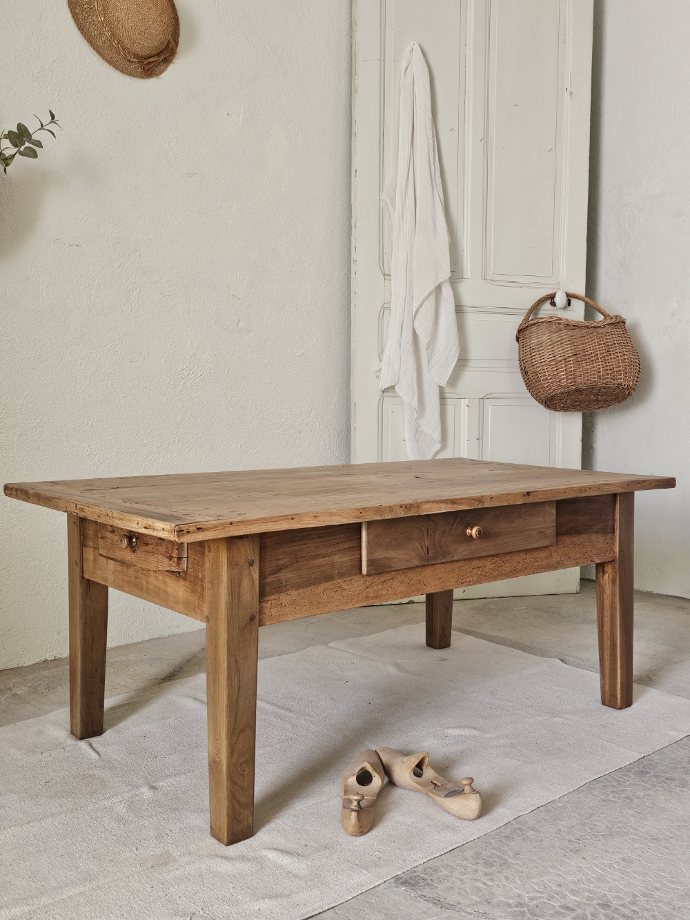 Ancienne table de ferme basse 3 tiroirs20260425_114137