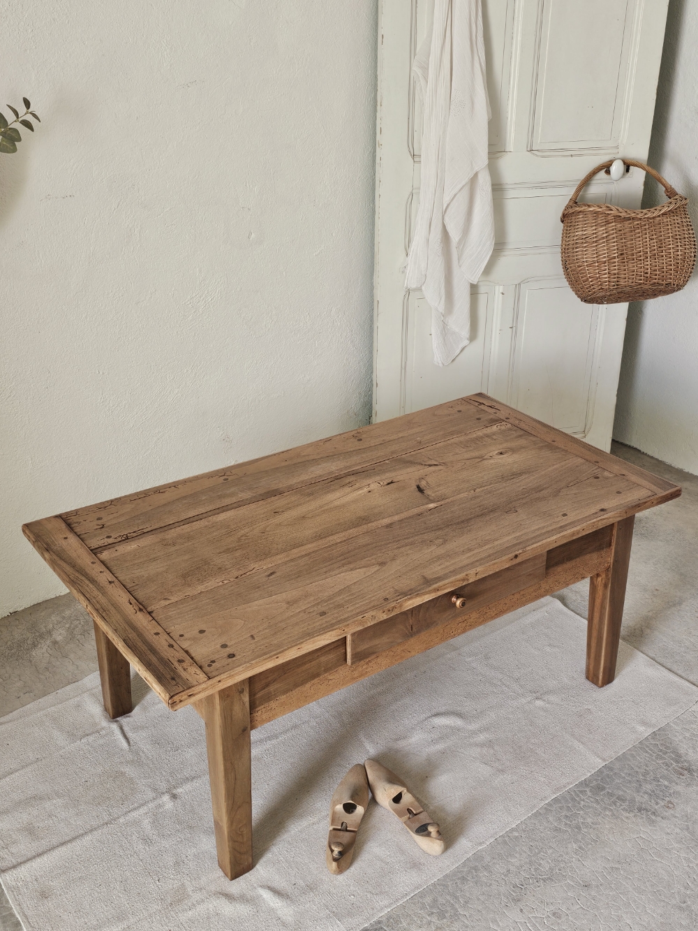 Ancienne table de ferme basse 3 tiroirs20260425_114107