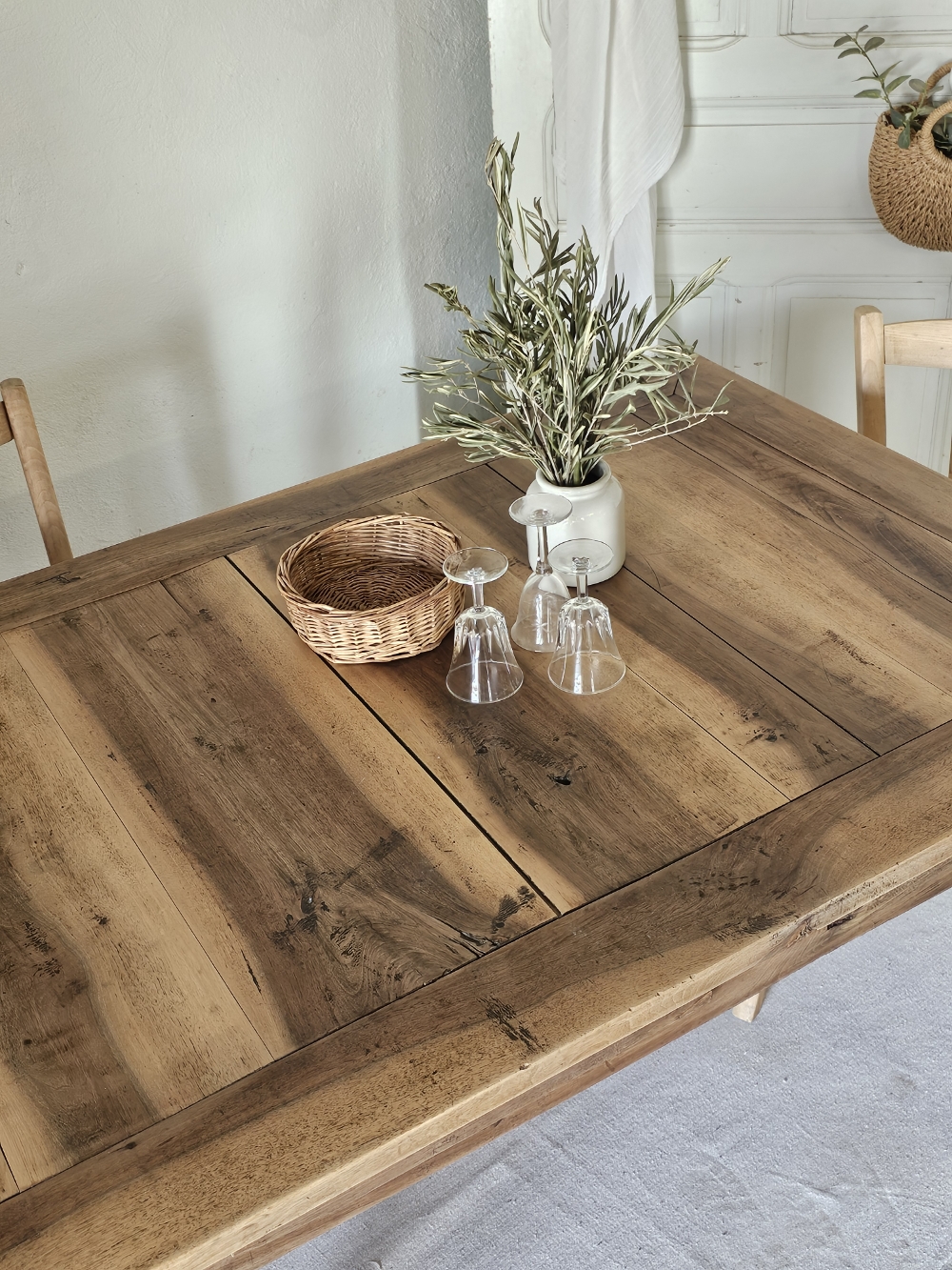 Table de Ferme en Chêne Massif – 3 Tiroirs – Style Authentique20260505_155532