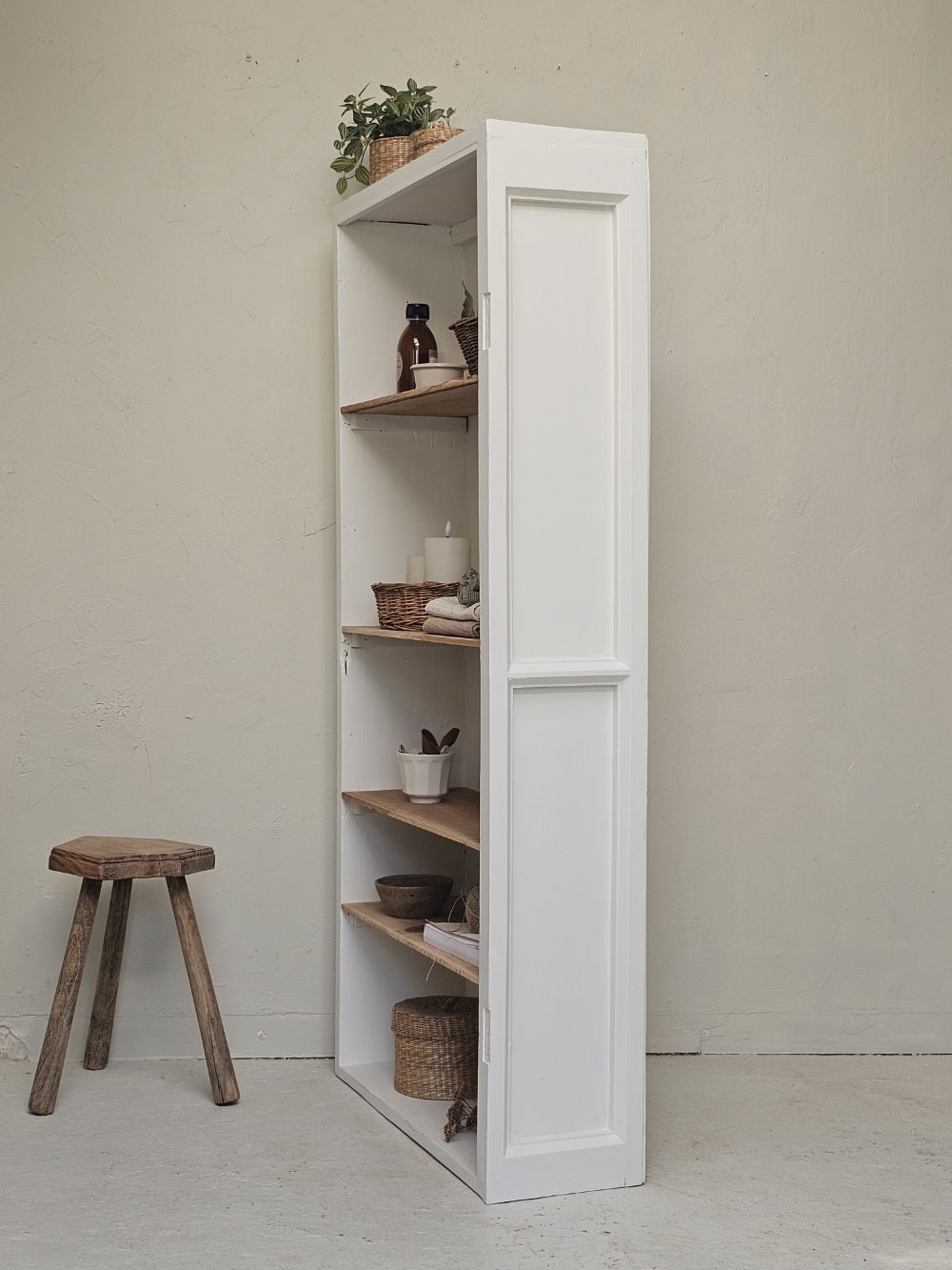 ancienne etagere a poser blanc lin et etageres en bois brut 20260927_110711