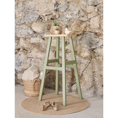 tabouret haut vert et bois20260403_095935