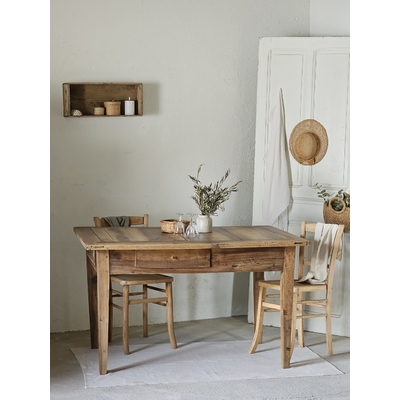 Table de Ferme en Chêne Massif – 3 Tiroirs – Style Authentique20260505_161733
