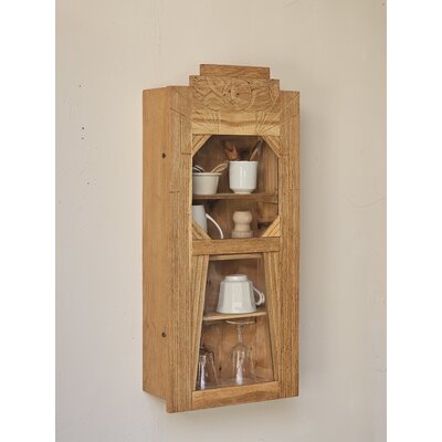 Armoirette Art déco, petite armoire murale vintage, meuble mural bois brut20260903_150634