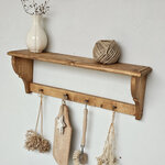 20241128_094041ancienne etagere avec 4 crochets brocante vintage meuble ancien decoration cuisine couleur bois brut
