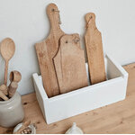 Screenshot_20250116_171023_GalleryLe bac à planche à découper en bois blanc lin décoration cuisine brocante ancien meuble maison de campagne  decoration ameublement