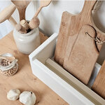 Screenshot_20250116_171013_GalleryLe bac à planche à découper en bois blanc lin décoration cuisine brocante ancien meuble maison de campagne  decoration ameublement