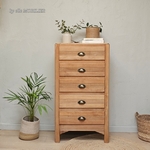 20250324_162057ancien chiffonnier  en bois brut et poignées coquilles vintage brocante