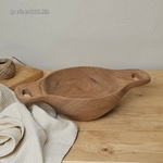 20250407_131640plat en bois, objet ancien déco, déco campagne, bois brut, art de la table vintage, brocante chic, pièce artisanale, déco rustique