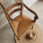 20250605_123336ancien fauteuil en bois vintage et paille