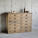 ancien meuble de metier - meuble datelier avec 12 tiroirs et portes étiquettes vintage20250705_075431