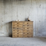 ancien meuble de metier - meuble datelier avec 12 tiroirs et portes étiquettes vintage20250705_083325