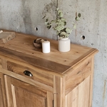 Buffet ancien hêtre & sapin ciré – 2 portes 2 tiroirs20250802_150250