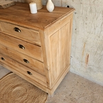 20250803_170050Commode ancienne en bois massif, entièrement restaurée, finition brute mate, 5 tiroirs spacieux dont un grand tiroir