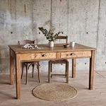 20250923_161734ancienne table basse en bois avec 2 tiroir et poignée coquille