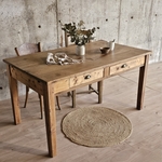 20250923_162108ancienne table basse en bois avec 2 tiroir et poignée coquille
