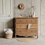 20251010_132047ancienne commode sculpté style louis xv bois brut laiton
