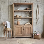 Buffet-bibliothèque ancien en bois brut – chêne & noyer – maison de famille20251025_133551