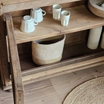Buffet-bibliothèque ancien en bois brut – chêne & noyer – maison de famille20251025_134030
