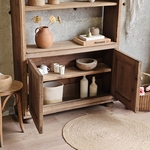 Buffet-bibliothèque ancien en bois brut – chêne & noyer – maison de famille20251025_134015