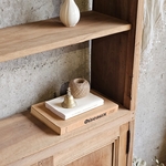 Buffet-bibliothèque ancien en bois brut – chêne & noyer – maison de famille20251025_134057