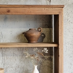 Buffet-bibliothèque ancien en bois brut – chêne & noyer – maison de famille20251025_134105