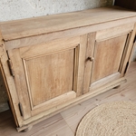 Buffet-bibliothèque ancien en bois brut – chêne & noyer – maison de famille20251025_140659