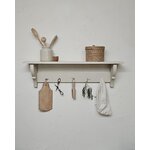 Etagère murale de cuisine en bois couleur lin - 5 crochets 20251126_140636