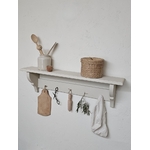 Etagère murale de cuisine en bois couleur lin - 5 crochets 20251126_140435