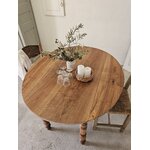 Table ovale ancienne en bois massif avec tiroir 20260201_112323(1)