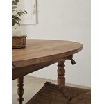 Table ovale ancienne en bois massif avec tiroir 20260201_112418