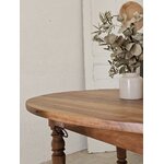 Table ovale ancienne en bois massif avec tiroir 20260201_112434(1)