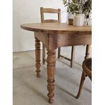 Table ovale ancienne en bois massif avec tiroir 20260201_112453(1)