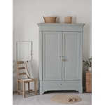 Armoire ancienne fin XIXe – Noyer & sapin massif – Vert grisé20260217_150034