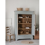 Armoire ancienne fin XIXe – Noyer & sapin massif – Vert grisé20260217_150154