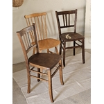 Ensemble de 4 chaises bistrot en bois - belle patine 20260331_165848
