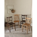 Ensemble de 4 chaises bistrot en bois - belle patine 20260331_165811