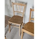 Ensemble de 4 Chaises de Bistrot Vintage – Bois Clair Restauré20260504_111535