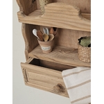 Étagère murale vintage en bois naturel avec tiroir - Style Brocante20260603_125000