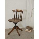 Chaise de bureau pivotante vintage en bois courbé Jugoslavia20260619_142332
