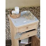 Chevet ancien en noyer et marbre blanc20260723_100938