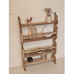 Étagère vaisselier ancienne en bois brut Art Populaire20260804_150554