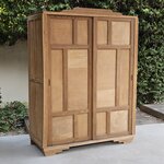 Armoire parisienne Art Déco en bois brut et portes coulissantes20260810_175347