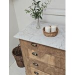 Commode Louis-Philippe ancienne en bois brut et marbre blanc20260814_162720