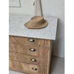 Commode Louis-Philippe ancienne en bois brut et marbre blanc20260814_162725