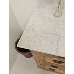 Commode Louis-Philippe ancienne en bois brut et marbre blanc20260814_162855