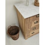 Commode Louis-Philippe ancienne en bois brut et marbre blanc20260814_162921