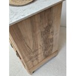 Commode Louis-Philippe ancienne en bois brut et marbre blanc20260814_163122