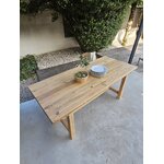 Ancienne table de ferme en pin massif brut et verni 6 à 8 personnes20260815_173810