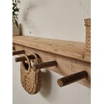 Porte-manteau mural ancien 6 patères en bois brut - Art populaire20260819_155951
